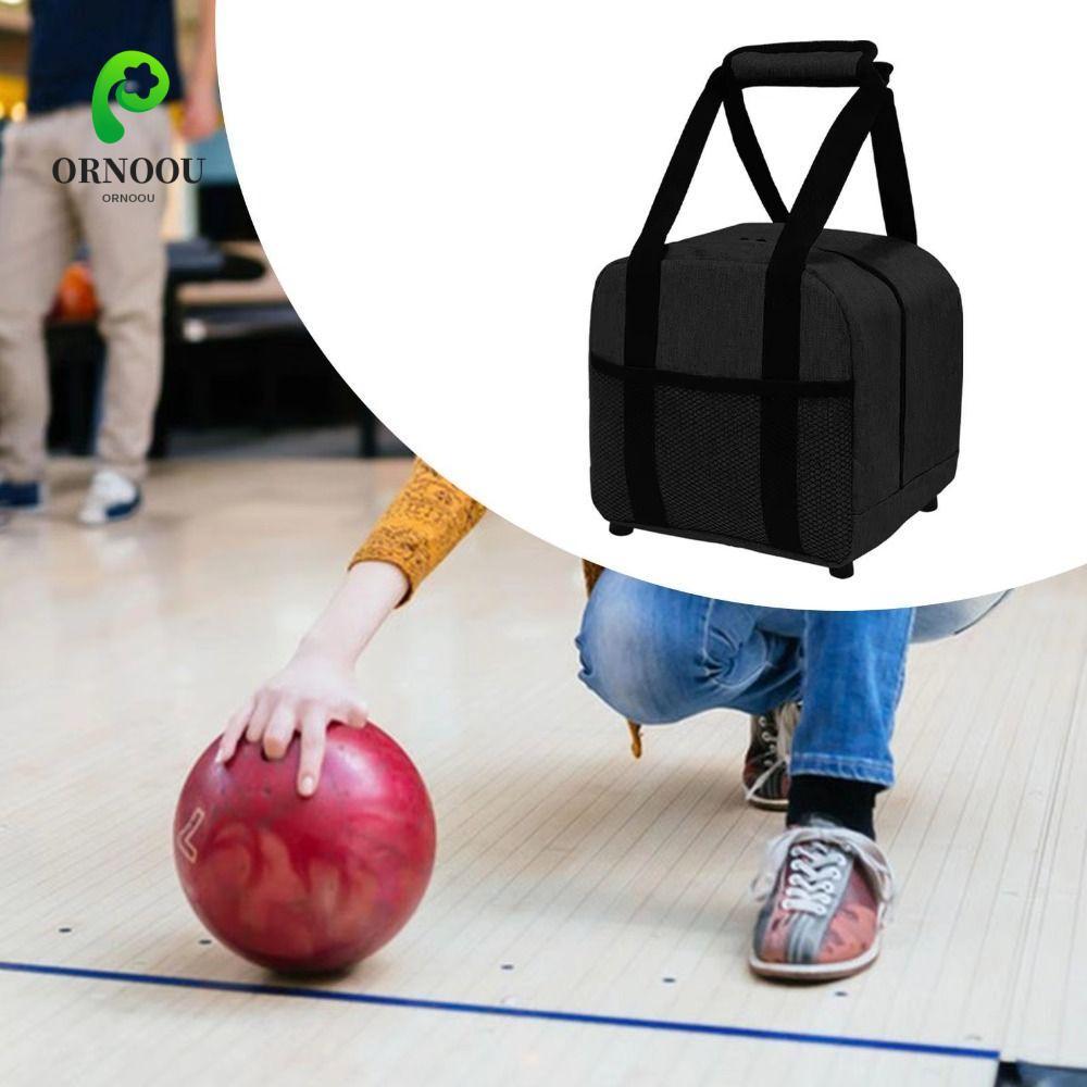 ORNOOU Túi Bowling Đơn, Túi Bảo Quản Chống Sốc Túi Bóng Bowling, Giá Đỡ Bóng Thực Tế Có Đệm Túi Xách