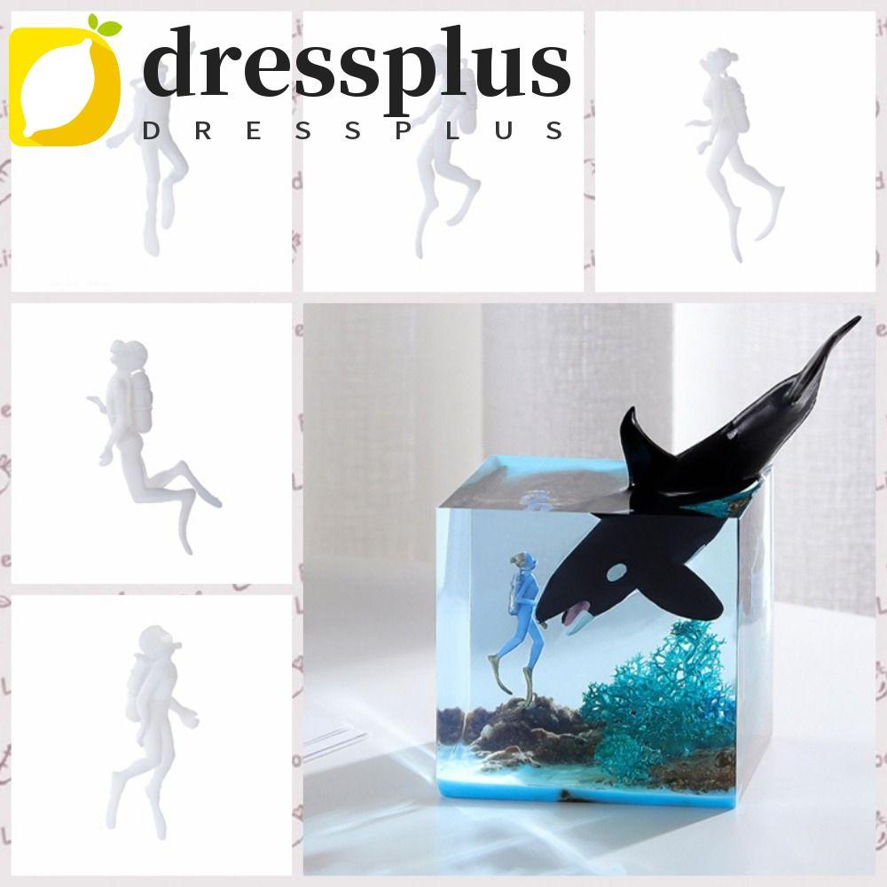 DRESSPLUS Diver Nhân Vật Hành Động Mô Hình, 3D Nhựa Micro Phong Cảnh Diver Model, Diver Filled Model