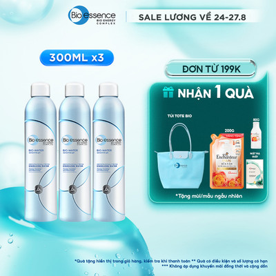 Combo 3 Chai Nước khoáng dưỡng da ẩm mượt mịn màng Bio-Essence Bio-Water Water Energizing 300ml