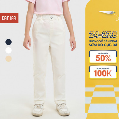 Quần khaki bé gái CANIFA cạp chun dáng vừa 1BK25S001
