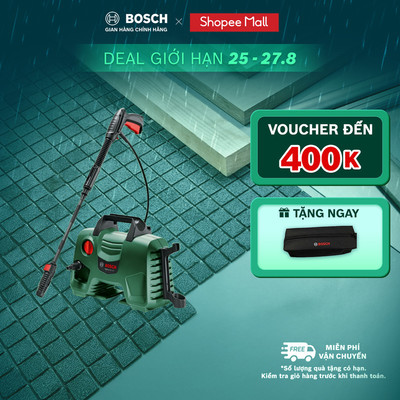 Bộ Máy phun xịt rửa Bosch EasyAquatak 110 + 1 đầu phun 90 độ + 1 dây nối dài 6m