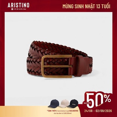 [Aristino x Đăng Khôi] Thắt Lưng Nam Aristino Da Bò Cao Cấp Mặt Khóa Kim Mạ Đồng Thau ABL0050S4