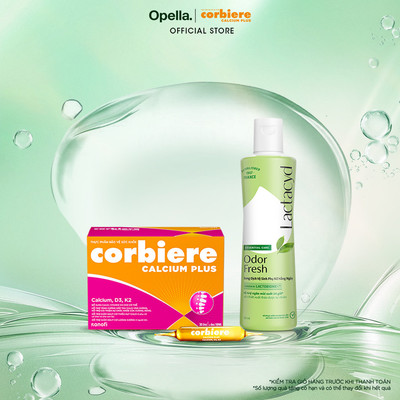 Bộ 1 DDVS phụ nữ Lactacyd Odor Fresh 250ml + 1 Thực phẩm bảo vệ sức khỏe Corbiere Calcium Plus Mới