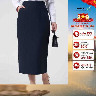 Chân váy nữ May 10 mã 50226916VT VD002 màu xanh đen