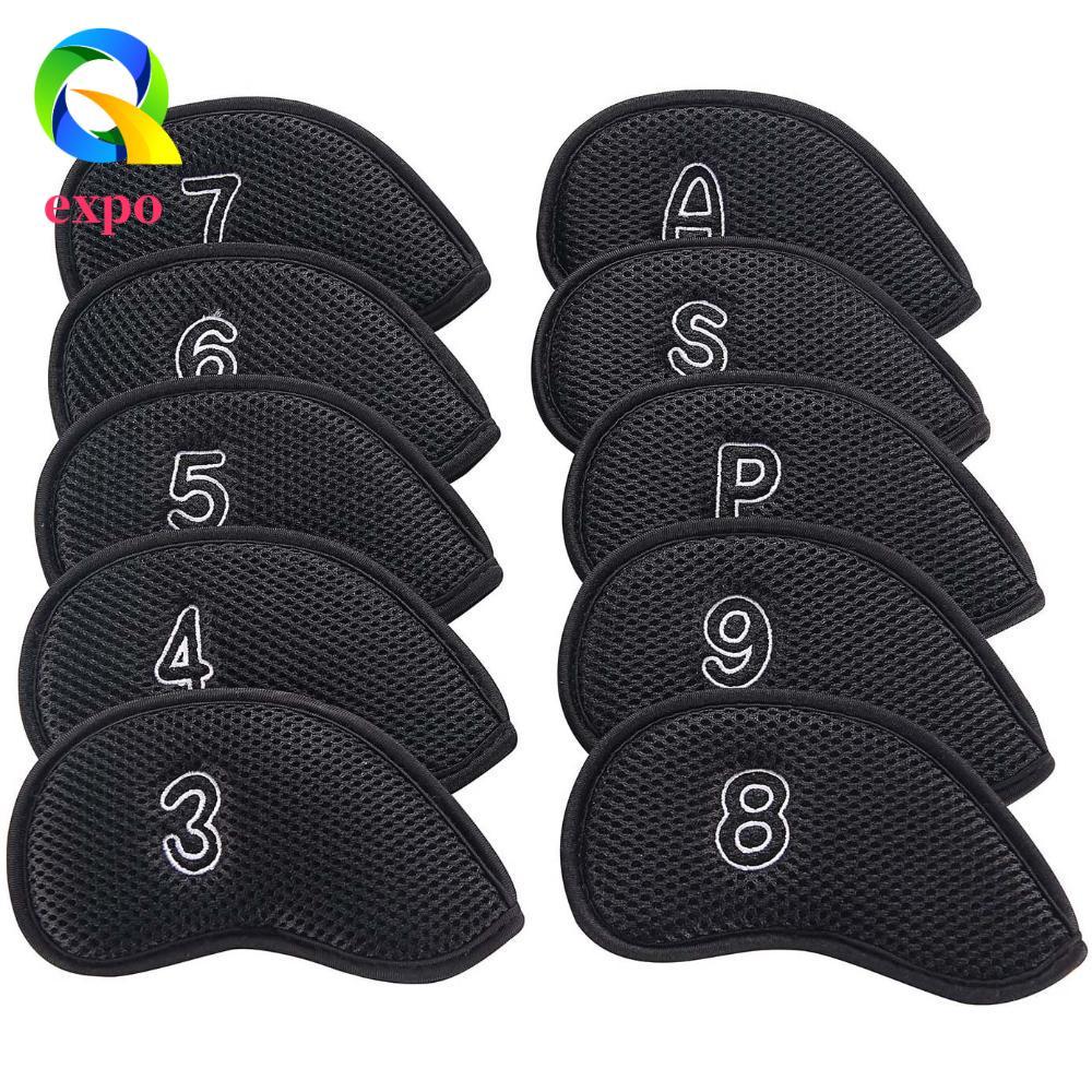 EXPO LIMIT Golf Club Cover Bền 10 chiếc Vỏ bảo vệ Neoprene có thiết kế số 3,4,5,6,7,8,9, P, S, A Iro