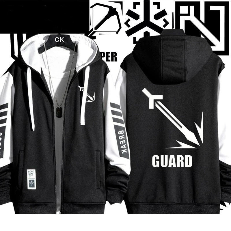 Trò chơi Arknights logo zip Up Nữ / Nam Áo Hoodie Áo nỉ Cosplay Dây kéo Áo Hoodie