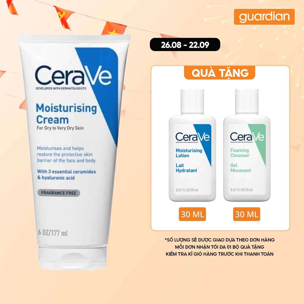 Kem Dưỡng Ẩm Phục Hồi Chuyên Sâu Và Giữ Da Ẩm Mịn Cerave Moisturising Cream 177Ml | Guardian Việt Na