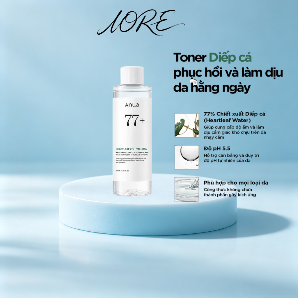 Toner Dưỡng Da Anua Heartleaf 77 Soothing Toner 250ML-IORE