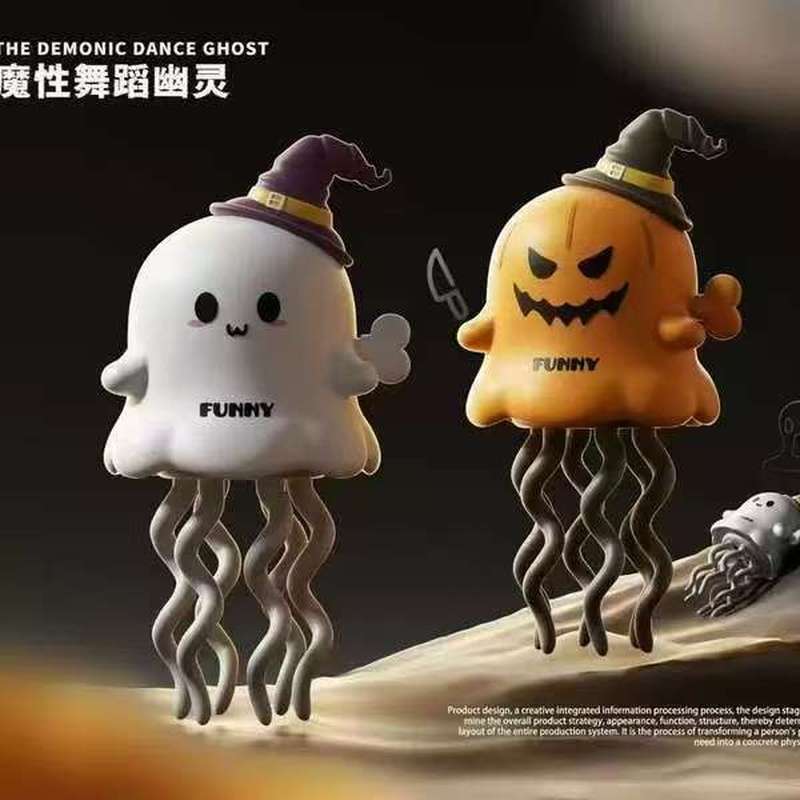 新品创意* 跳舞玉米万圣节南瓜幽灵圣诞魔扭扭解压万圣节派对活着Popular Magic Dancing Octopus New Toy Creative Clockwork Twisting Oct