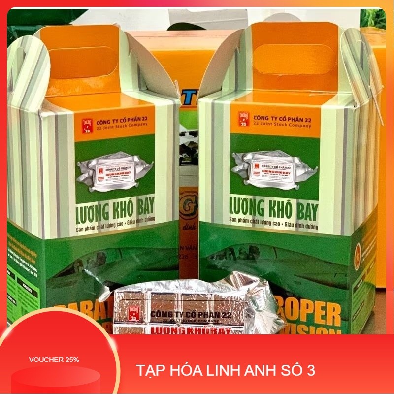 lương khô bay . lương khô Công Ty 22. 1 hộp 10 gói.