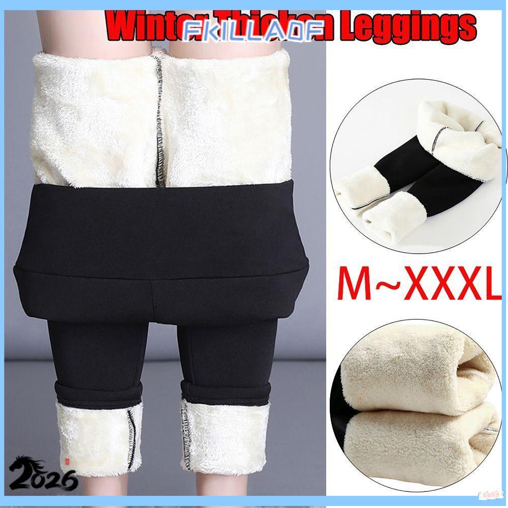 Quần Legging Nữ FKIL, Quần Legging Lót Lông Cừu Cao Cấp Lông Tơ, Quần Legging Làm Dày Nhiệt Mềm Nữ C