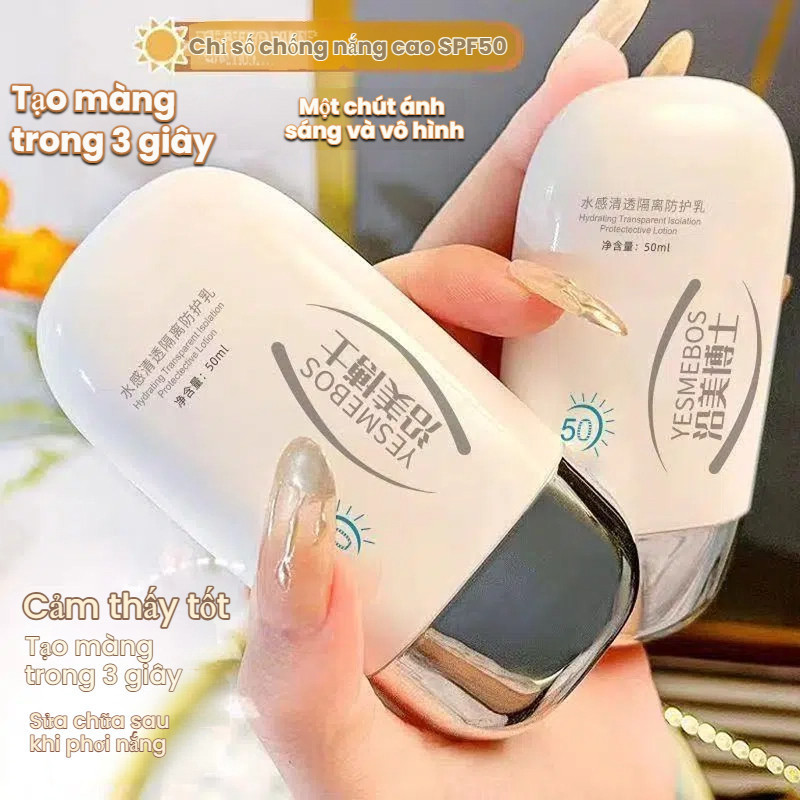 NICOR CREAM SPF50+ Kem chống nắng nâng tone  giúp dưỡng trắng da, Kem chống nắng kiềm dầu bã nhờn lâ