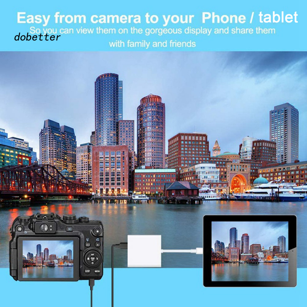 < Dobetter > Bộ chuyển đổi OTG Đa chức năng Bàn phím USB di động tốc độ cao Cáp chuyển đổi OTG cho i