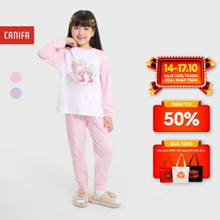 Bộ quần áo mặc nhà bé gái CANIFA dài tay in họa tiết PS 1LS25W003