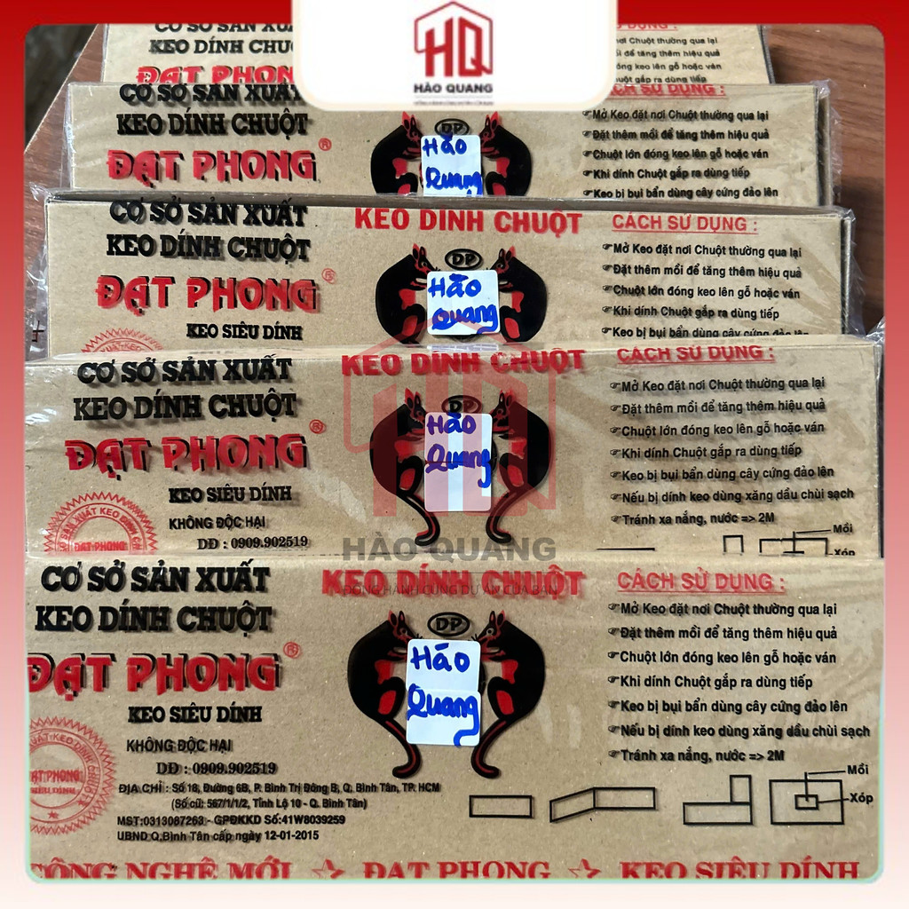 Combo miếng Keo Dính Chuột Đạt Phong – Dính Chắc, Không Độc Hại – Dùng Trong Nhà & Ngoài Trời