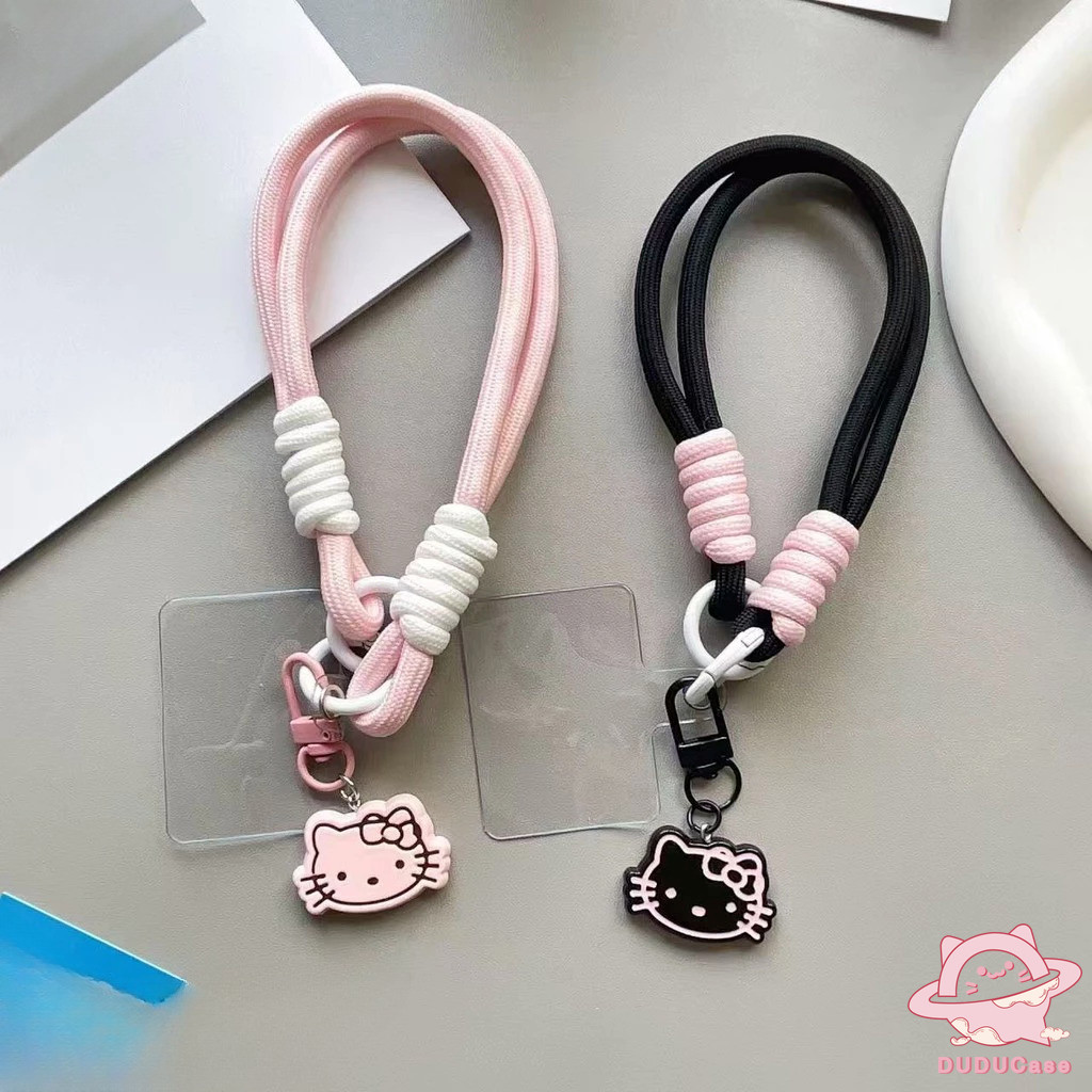 Hoạt Hình Dễ Thương HelloKitty Cá Điện Thoại Di Động Dây Ngắn Dệt Dây Đeo Tay Túi Điện Thoại Di Động Dây Ngắn Dệt Dây Đeo Tay