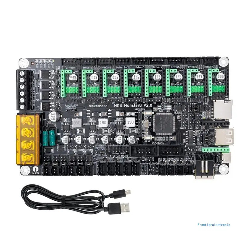 MKS Monster8 V2 Bo Mạch Chủ 32 Bit Monster Bộ Điều Khiển Mainboard Máy In 3D 8 Trục Bảng Điều Khiển 