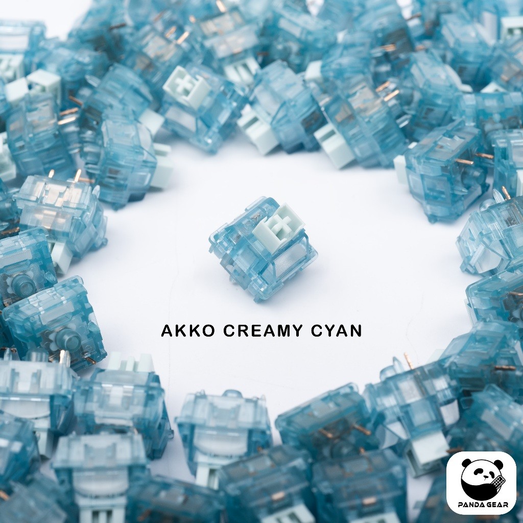 - X.GearSwitch Akko Pro Creamy Cyan clicky 65g prelubed công tắc bàn phím cơ switch Akko Pro Creamy 