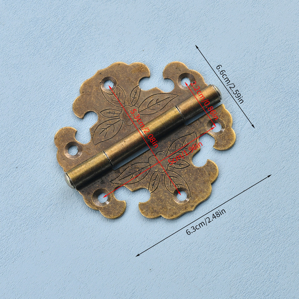 Đồng Mảnh Cổ Thiếc Bản Lề Cũ Bên Ngoài Bản Lề Tủ Quần Áo Camphor Hộp Gỗ Nội Thất Bên Ngoài Đồng Bản 