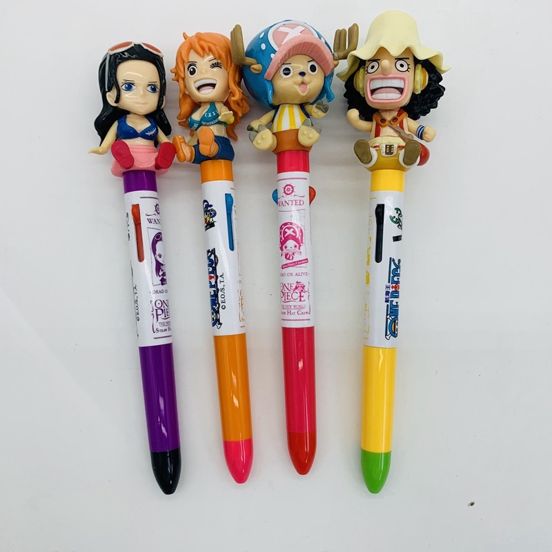 Nhật Bản Vui Nhộn Hai Màu Bút Bi One Piece One Piece Luffy Limited Press Pen
