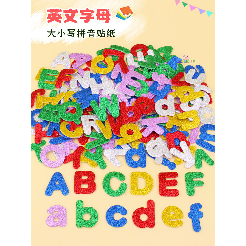 26 Chữ Cái Tiếng Anh Chữ Cái Thường Pinyin Thư Mũ Hạng Nhất Vàng Hồng Miếng Dán Bọt Miếng Dán Pinyin
