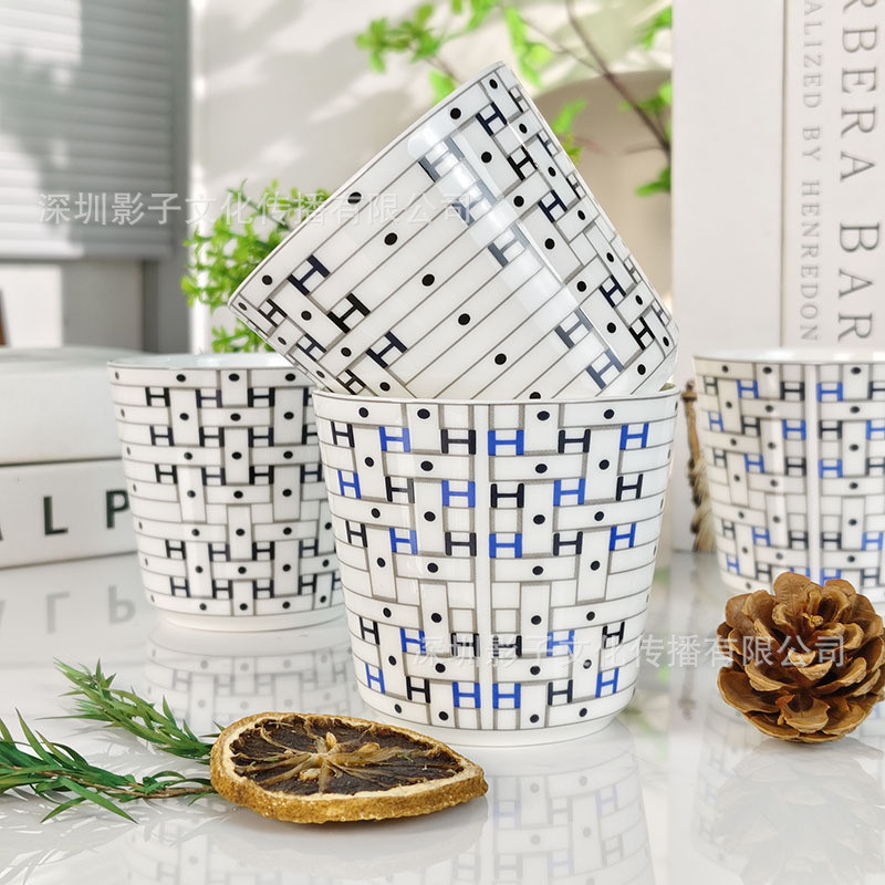 K7NJ Simple modern bone china water cup for home use, couple's matching cups, hand-held portable cup