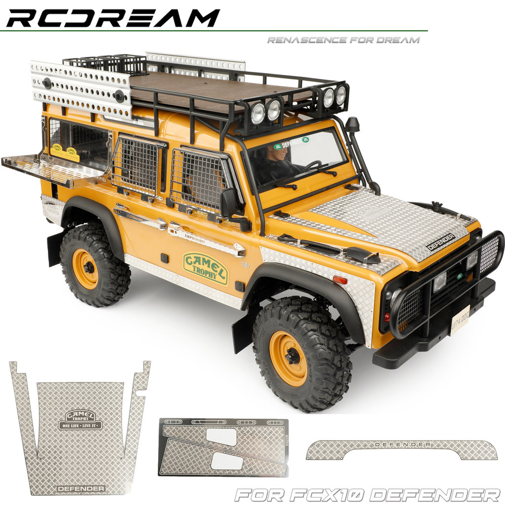 RCDream FCX10 Camel Cup Defender Cover / Váy Bên Kim Loại Chống Ván Trượt / Lưới Cửa Sổ Gấp