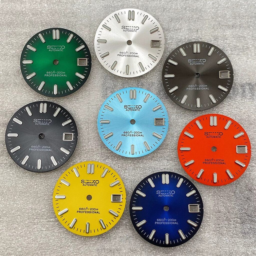 [MỚI] 28,5mm NH35 Mặt số Nail Green Luminous Dial Surface Thích hợp cho phụ kiện bề mặt chuyển động 