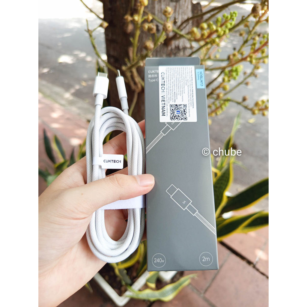 Cáp Sạc Nhanh C to C 2m 240W CUKTECH CTC520P