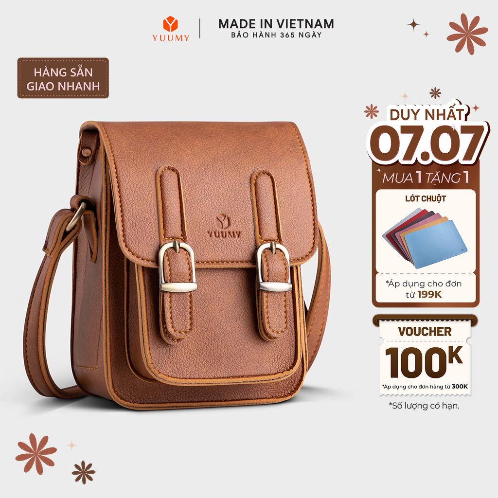 Túi Yuumy (Thời trang nữ đi chơi size 13 - Túi đeo chéo da Seasand YN118) Bagsmart