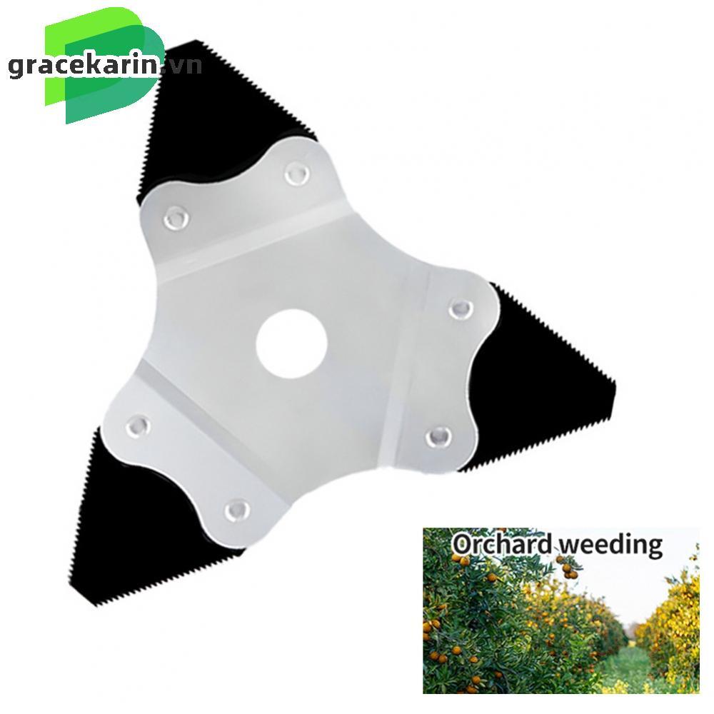 Triangular Brush Cutter Blade 3 Teeth 23cm Alloy Steel Garden Mower Part