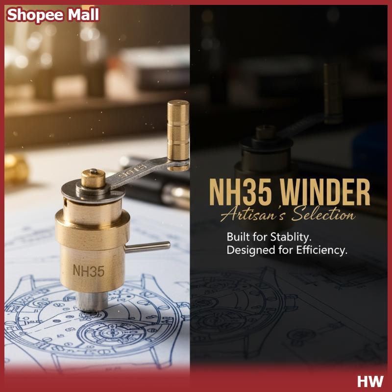 HWETR Mainspring Winder Set Công cụ sửa chữa đồng hồ kim loại cho NH35 892 7750 8200 2000 3135 2671 