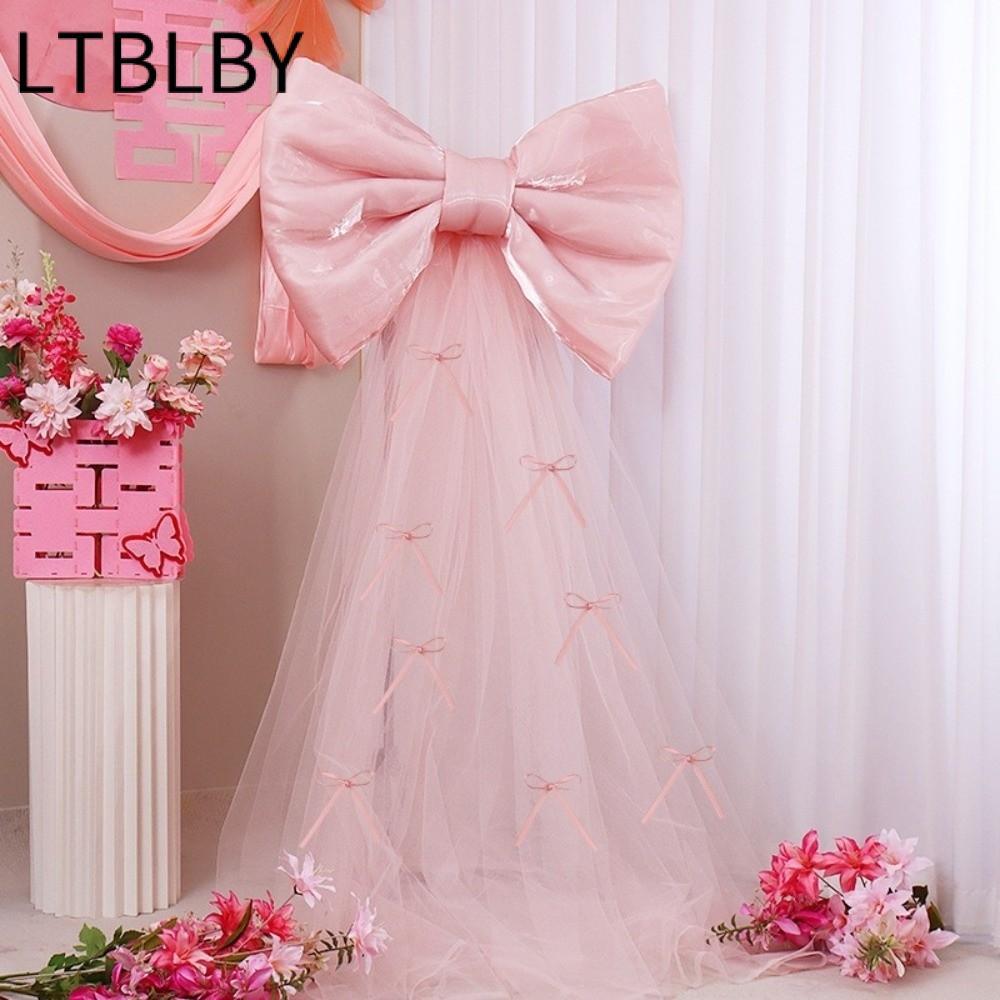 LTBLBY Giant Bow Wall Backdrop, Pink Iridescent Wine Red B Bow Trang trí tường, Màn hình tường Màu s