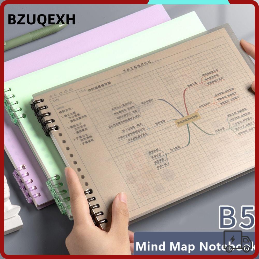 Sổ tay tâm trí BZUQEXH, Sổ nhật ký B5 Notepad rời, Có thể đổ lại Lá rời B5 Notepad Học sinh