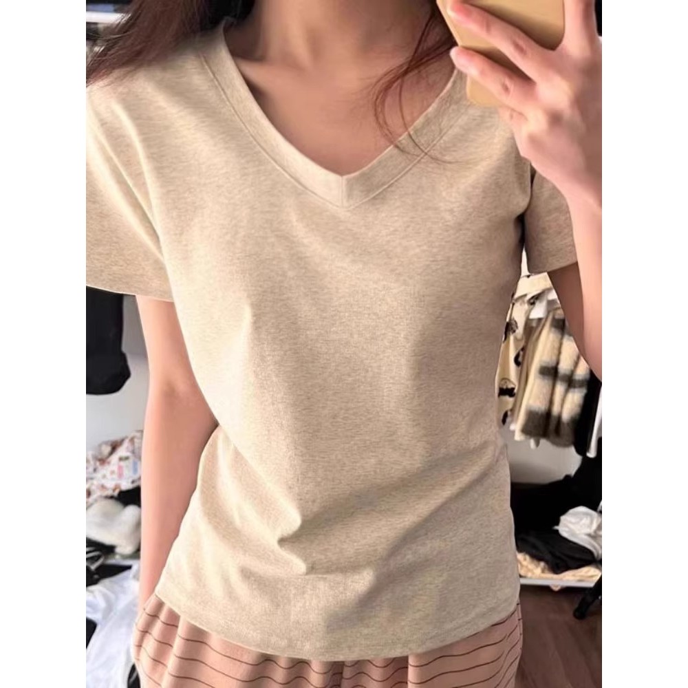 Commuter Fit All-Match Apricot Stretch Top