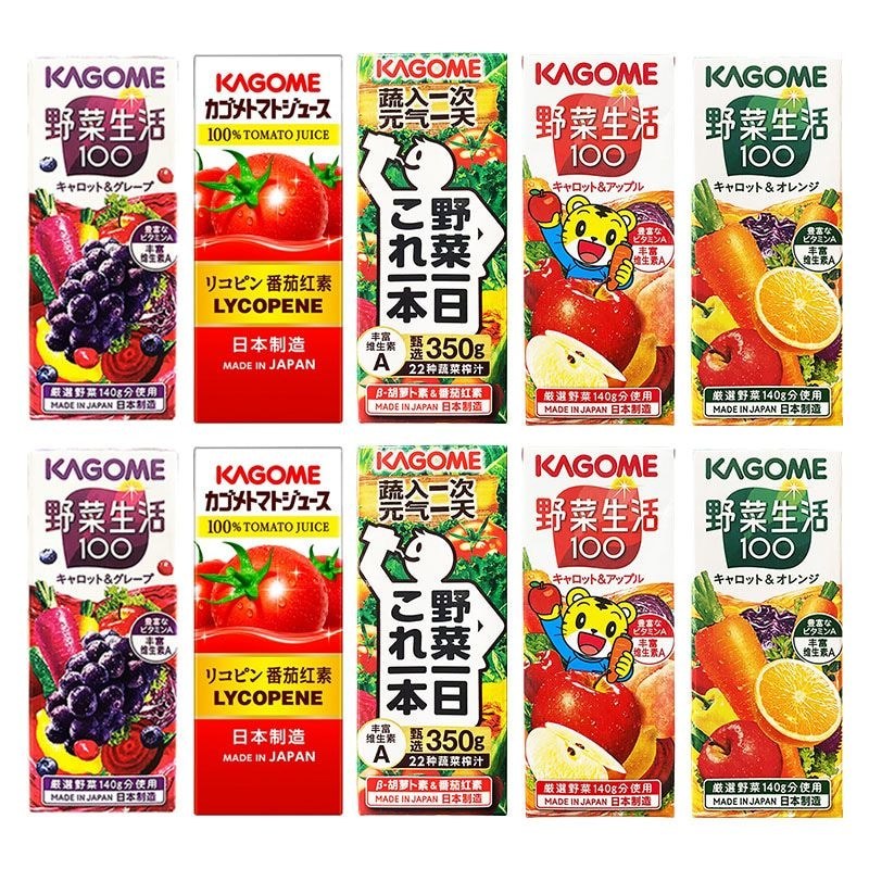 Nhập khẩu KAGOME Nước ép rau củ trái cây Đồ uống hỗn hợp Keguomei Cà rốt Hương nho Rau quả hoang dã 