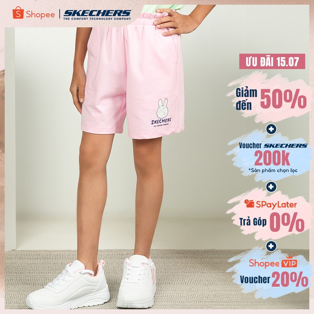 Quần Đùi Thể Thao Bé Gái Skechers Urban Outdoor Shorts - SL325G276-04VJ Online Sale