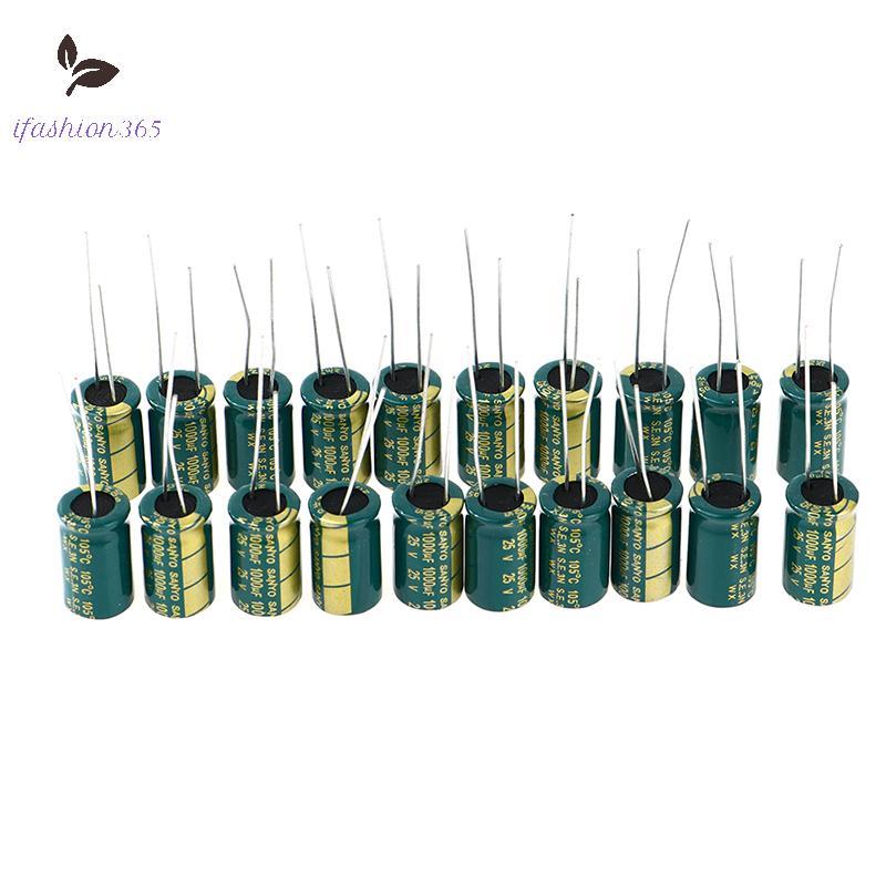 [LF] 20 Cái 25V1000UF 10MMX16MM Tụ Điện Phân Mới VN