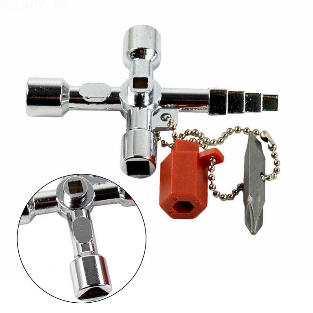 #ROYALLADY#Cross Wrench Silver Square Triangle 8.6 X 6cm Accessories Elevator Key
