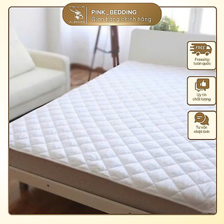 Tấm trải topper bảo vệ đệm (nệm) cao cấp màu trắng