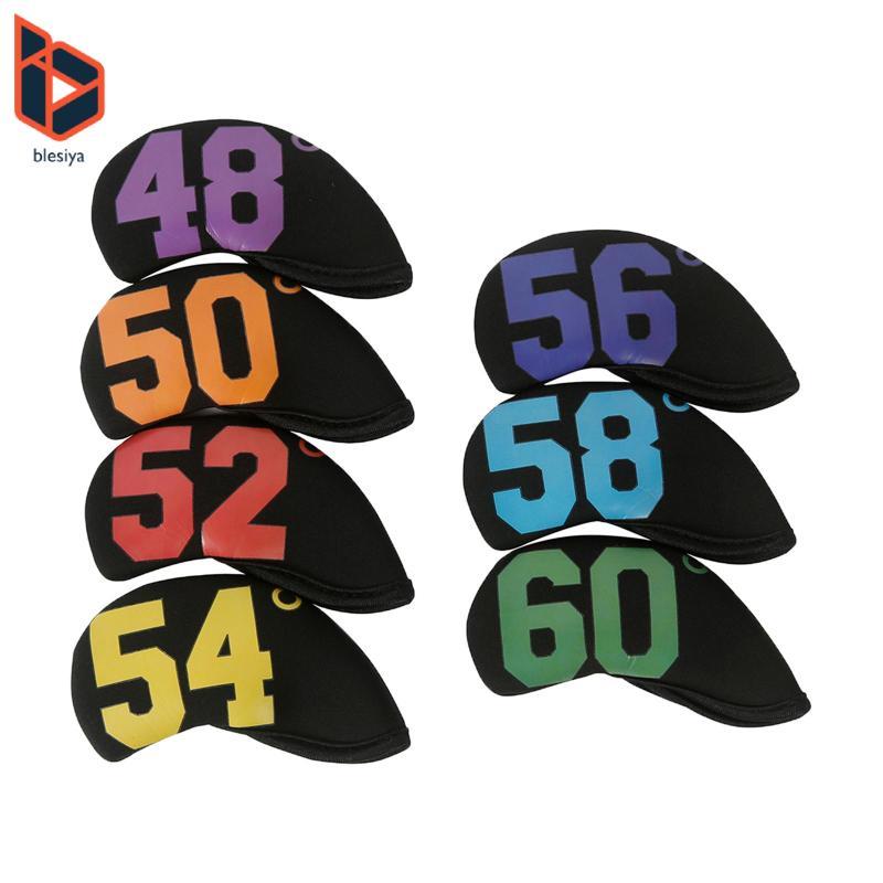 Blesiya 7x Golf Iron Headcover Set Golf Club Head Covers Protection Golf Wedge Iron