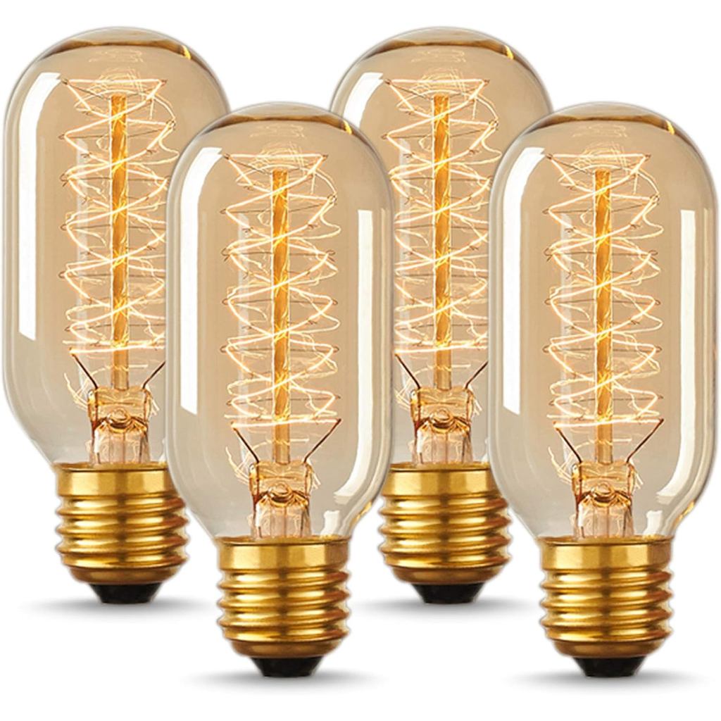 Bóng đèn DORESshop Edison, Bóng đèn Edison Retro 40W, T45, 110-130V, E26 / E27 Giá đỡ đèn Đèn Trang 