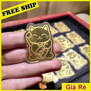Miếng dán mèo thần tài phong thủy