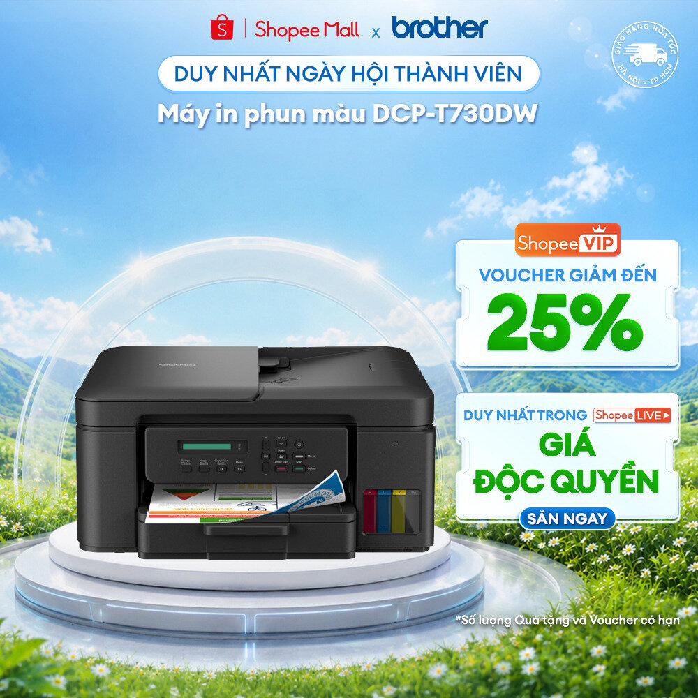 Máy in phun màu Brother DCP-T730DW - Đa năng, Tiết kiệm