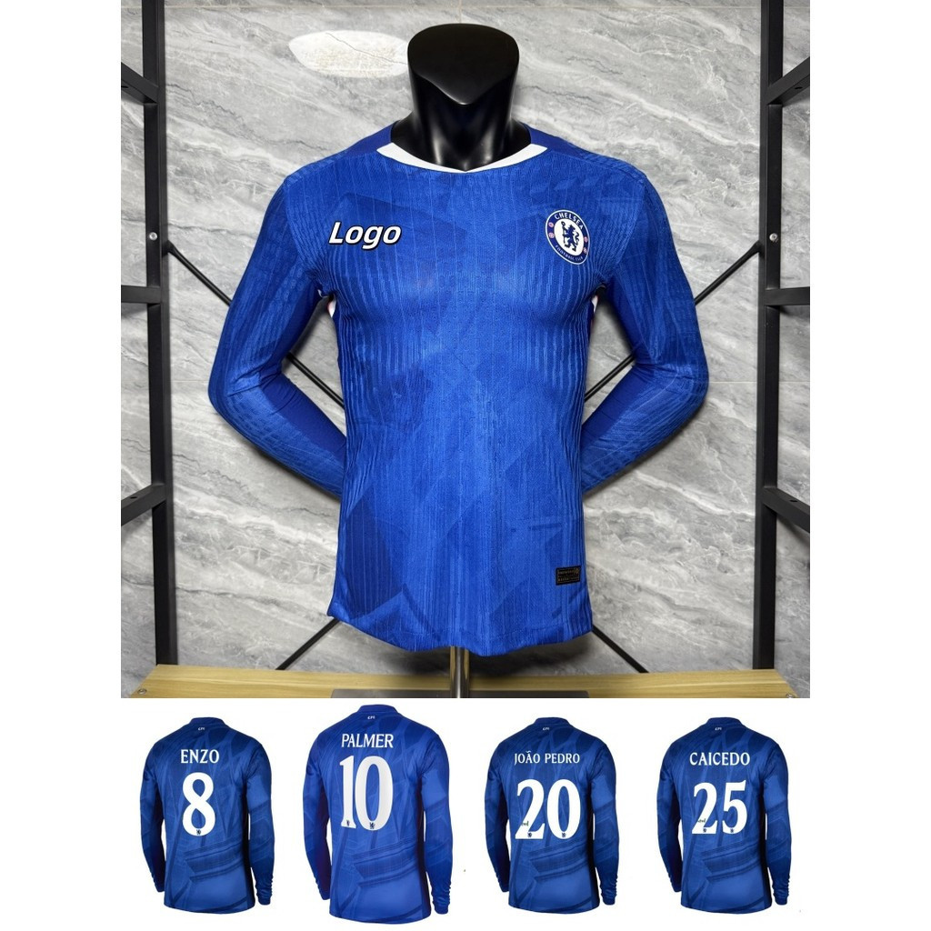 Vấn đề cầu thủ 2025 / 26 Chelsea Home Áo bóng đá nam dài tay Áo sơ mi AAA +