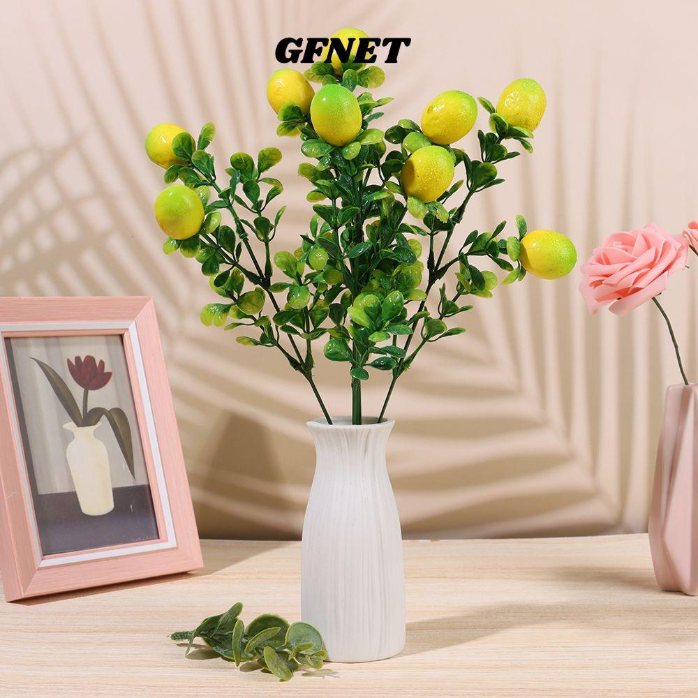 GFNET Lemon Branch Farmhouse Garden Lemon Tree Cây cảnh Trang trí cây xanh có lá xanh