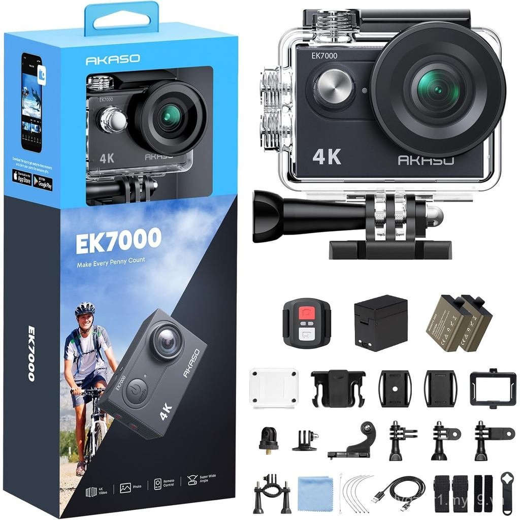 Camera hành động WiFi AKASO EK7000 4K30FPS 20MP với EIS Ultra HD 131FT Camera dưới nước chống nước Đ
