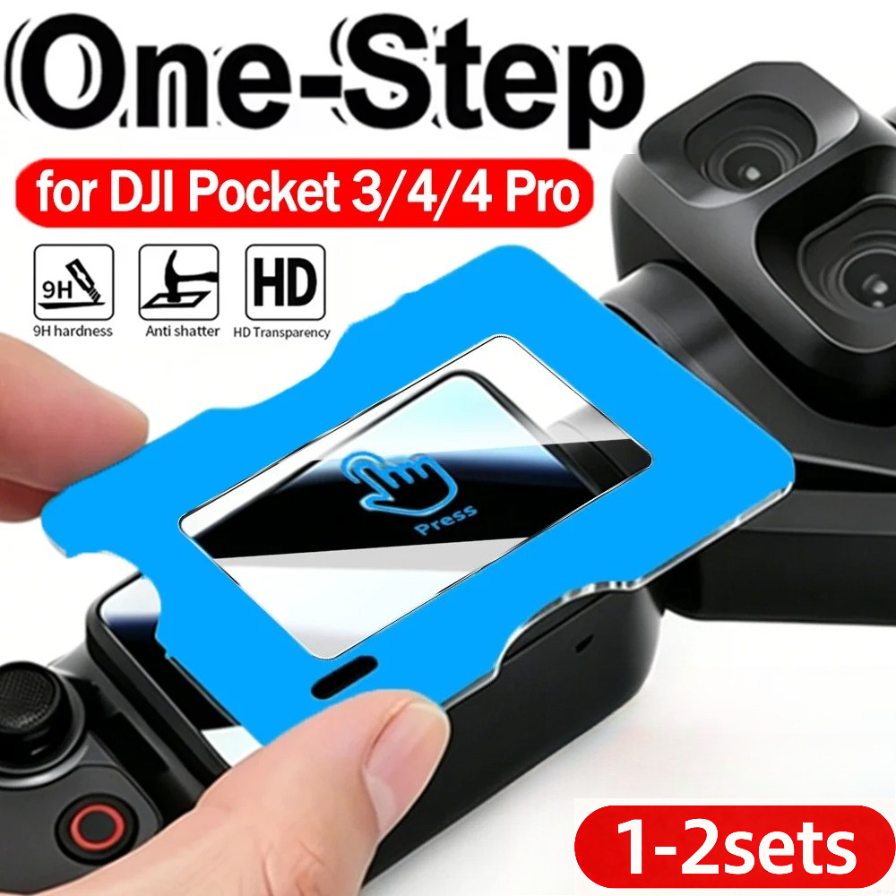 1-2 Bộ Dành Cho DJI Osmo Pocket2/3 Pocket4 Bảo Vệ Màn Hình LCD Camera HD Kính Cho DJI Osmo Pocket 2 