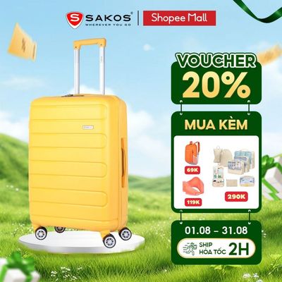 Vali Kéo Nhựa Du Lịch STARGO CAPSULA - Size S/M (20inch/ 24inch) - Xách tay/ Ký Gửi - Khóa Số - Nhựa PP
