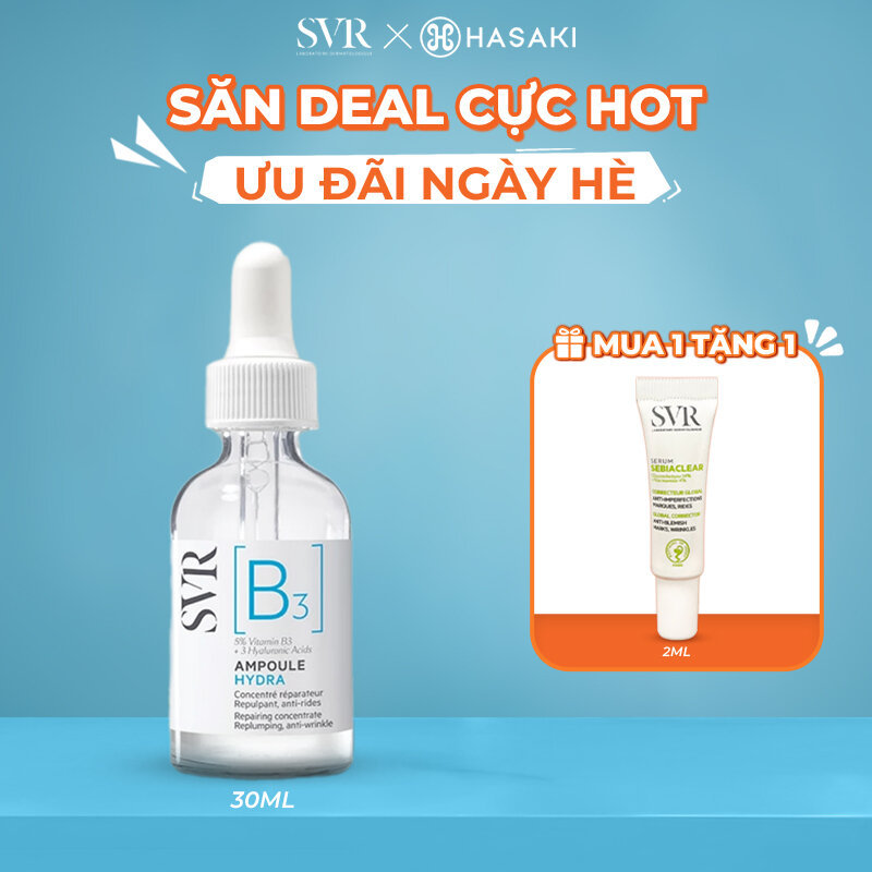 Serum SVR Ngừa Nếp Nhăn, Phục Hồi & Dưỡng Ẩm Da 30ml Ampoule Hydra B3 Hasaki Sản Phẩm Chính Hãng
